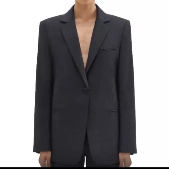 ❌SOLD❌Theory wool blazer charcoal career workwear women - Picture 1 of 8